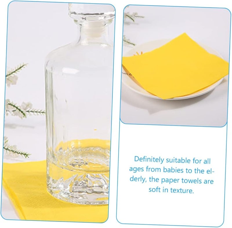 مناديل ورقية ملونة تستخدم لمرة واحدة 80 قطعة أواني مائدة سميكة للحفلات ومناسبات الأعياد - Image 3